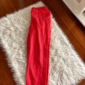 GAP skinny leg slacks on coral